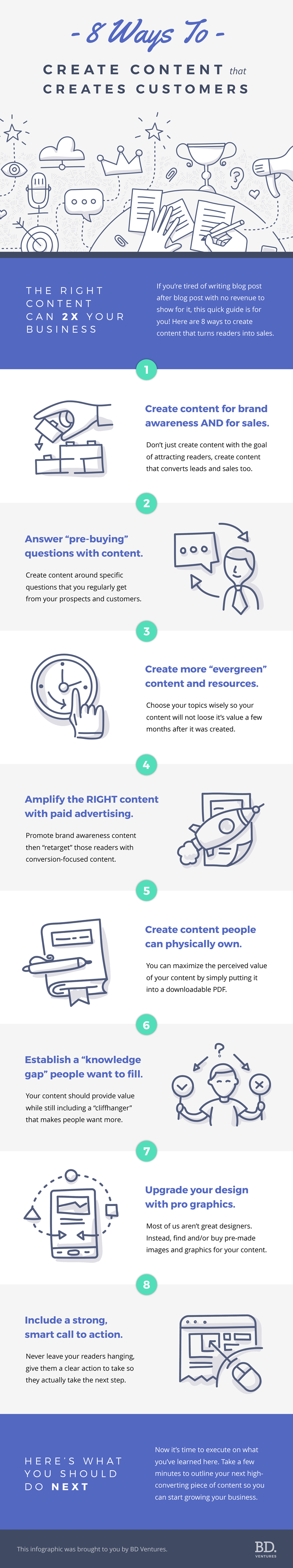 8 Ways To Create Content That Creates Customers (Infographic)